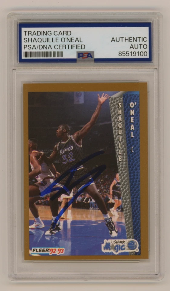Shaquille O'Neal 1992-93 Fleer #401 Rookie RC Firmado PSA Auténtico Auto Shaq Foto 1 de 1