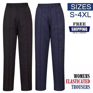 Portwest Ladies Elasticated Workwear Trouser Slim Fit Safety Work Pants LW97 - Picture 1 of 12