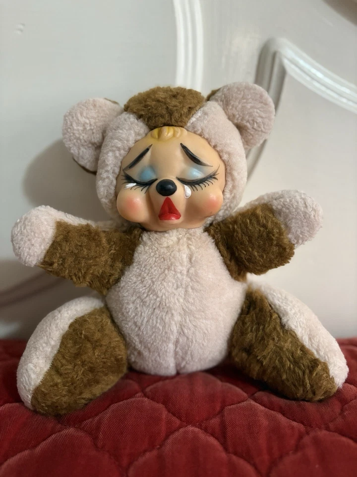 Vintage Rubber Face Crying Bear 80’s - Image 1 of 4