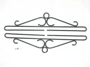 Black Scroll Bell Pull Hardware for 12" Klokkestrenge Beslag F. Denmark J-41 - Picture 1 of 3