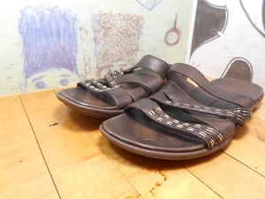John Varvatos Brown Leather Sandals men's 11M #F2509Q1B - Picture 1 of 12