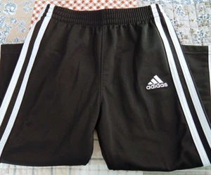 Boy's Sz. 3T Black ADIDAS Track Pants with 3 White Stripes/Pullup Style - Picture 1 of 7