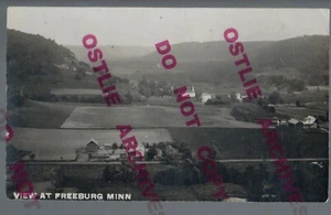 Freeburg MINNESOTA RPPC 1911 BIRDSEYE VIEW nr Eitzen Caledonia Hokah GHOST TOWN? - Picture 1 of 3