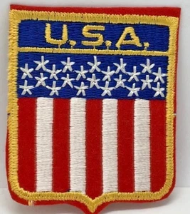 New United States USA Flag Shield Embroidered Red White Blue Army Patch   - Picture 1 of 3
