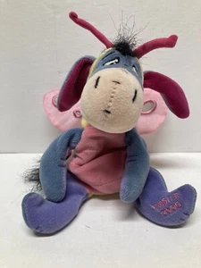 Vintage Winnie the Pooh Eeyore 2000 Easter Butterfly Wings Mini Bean Bag - Picture 1 of 8