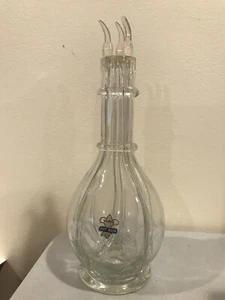 Bottiglia liquore decanter principale Fait 4 camere con 3 tappi etichetta orig made in Francia - Foto 1 di 6