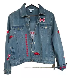 Arkansas Razorbacks Jeansjacke Größe M Damen - Bild 1 von 14