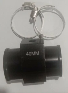 40mm Radiator hose adaptor water temp gauge temp sensor mount joiner black - Picture 1 of 3