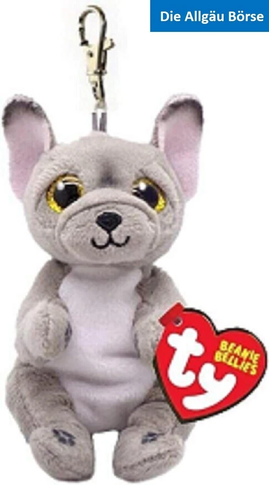 Ty 43111 Beanie Boos Schlüsselanhänger Hund Wilfred ca. 9cm Bulldogge Plüsch Neu - Bild 1 von 1