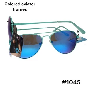 Farbige Piloten Sonnenbrille Metallgestell wunderschön #1041 - Bild 1 von 1