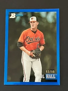 2021 Bowman Heritage Blue Refractor DL Hall 63/99 Baltimore Orioles #101 - Picture 1 of 2