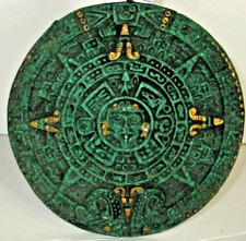 Aztec Sun Stone Calendar Mayan Mexico Plaque Art 6 3/4"