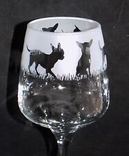 New 'CHIHUAHUA' Hand Etched Large Wine Glass with Gift Box - Unique Gift!