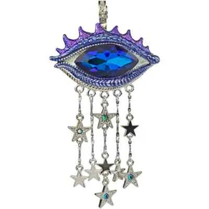KIRKS FOLLY Dreamy Dragon Eye Magnetic Enhancer silvertone / teal blue - Picture 1 of 3