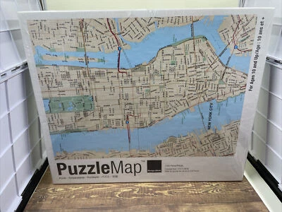 New York City Manhattan Puzzle Map 1,000 Pieces New LEARN THE CITY - Image 1 of 2