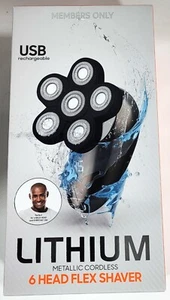 MEMBERS ONLY Cordless Lithium Metallic Cordless 6 Head Flex Shaver- Rechargeable - Picture 1 of 3