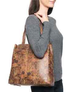 NWT$378 Frye Charlie Simple Tote Shoulder Bag Tan Multi XL Italian Leather brown