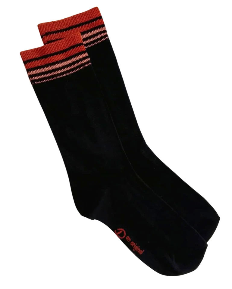 ORIGINAL PENGUIN | Mens Black Random Stripe Socks | One Size UK 7-11 EU 41-46 - Imagem 1 de 1
