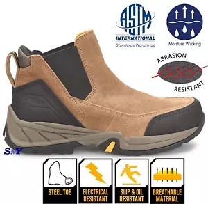 Men's CAROLINA Boots Steel Toe Breathable Romeo Work Slip Resistant Shoes - Picture 1 of 7