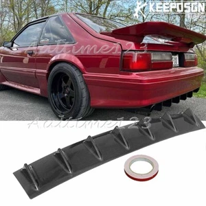 For Ford Mustang GT Rear Bumper Diffuser 7 Fin Spoiler Lip Splitter Wing Carbon - Foto 1 di 13