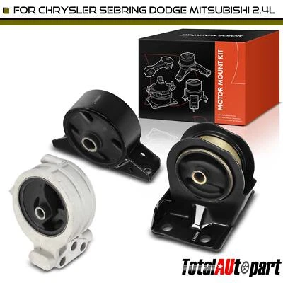 3 piezas de montaje de motor para Chrysler Sebring 2001-2005 Dodge Stratus Mitsubishi Foto 1 de 4