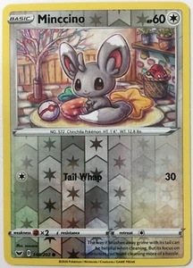 ESPADA Y ESCUDO POKEMON MINCCINO 146/202 HOLO INVERSO COMÚN CASI COMO NUEVO - Imagen 1 de 2