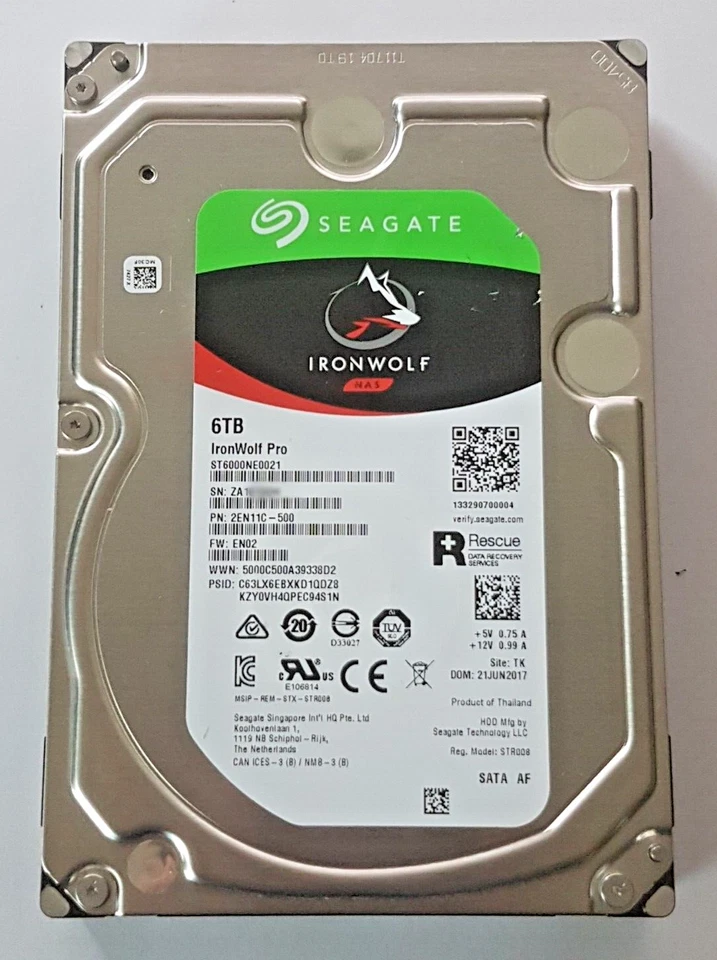 6 TB SATA Seagate IronWolf Pro ST6000NE0021 Nas 7200rpm 256MB 3.5 " Hard Drive - Image 1 of 1