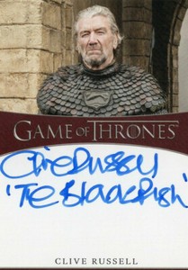 Game of Thrones Season 8 INSCRIPTION Autograph Card signed by Clive Russell  #2