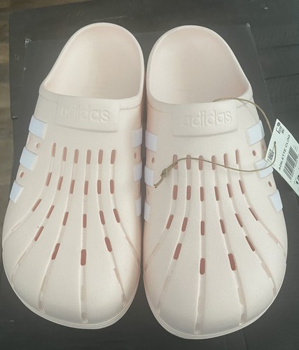 Adidas ADILETTE ZOCCOLI rosa chiaro bianco taglia 12