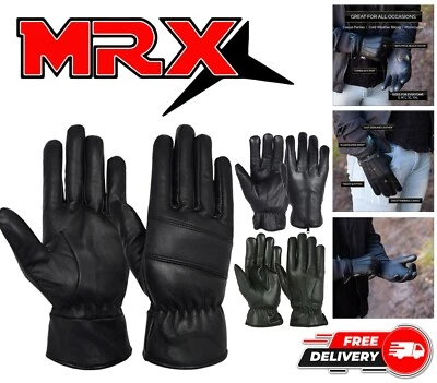 Guantes informales para hombre para clima frío vestido de fiesta guante de conducción de motocicleta cuero Foto 1 de 4