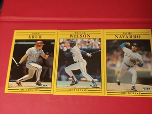 Lote de 3 tarjetas de béisbol Fleer 1991 402, 575, 592 - Imagen 1 de 2