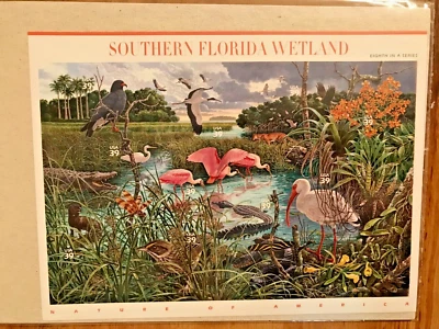 US Scott #4099 Southern Florida Wetland 39c Sheet of 10 "Post office SEALED" - Image 1 of 4