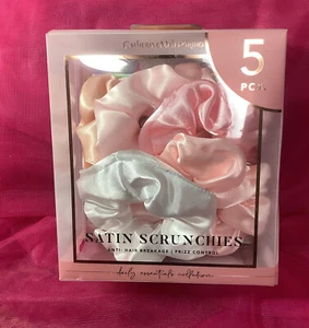 5 quilates Catherine Malandrino Satinado Scrunchies Anti-Rotura de Cabello Venta al por menor $24.99 Nuevo - Imagen 1 de 3