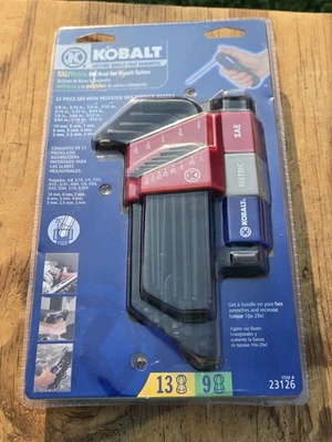 NEW Kobalt 22pc SAE/Metric Ball-Head Hex Wrench System w/Hex Wrench Handle 23126 - Image 1 of 4