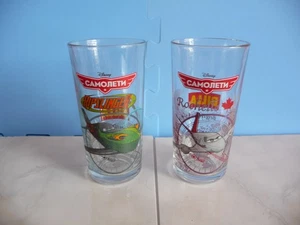2x Planes glasses Ripslinger Rochelle Disney collectible Billa used rare air - Bild 1 von 7