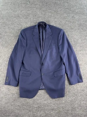 Coppley Blazer 44R Blue Wool Solid Designer Luxury Drago Italy Biella Sportcoat - Image 1 of 4