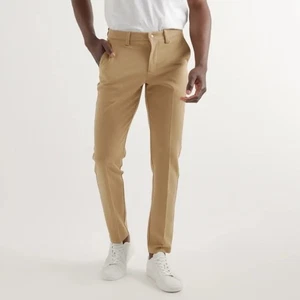 Quince Men's Ultra Stretch 24/7 Smart Chino Pant in Khaki Size 30x34 - Picture 1 of 10