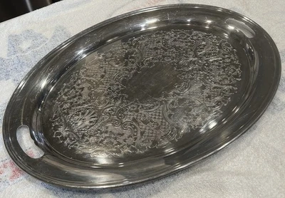 Винтажный сервировочный поднос Gotham Silver 22 дюйма. YC407-2 - Изображение 1 из 4
