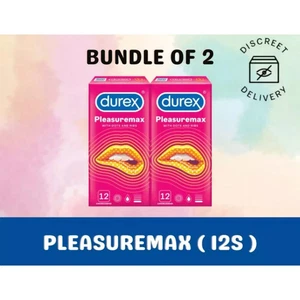 Durex Pleasure Me condoms * Ribbed & Dotted * Stimulating Pleasuremax 2Box of 12 - Picture 1 of 3