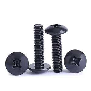 BLACK PHILLIPS MACHINE PAN TRUSS HEAD SCREWS BOLTS ZINC-PLATED STEEL M4 M5 M6 - Picture 1 of 5