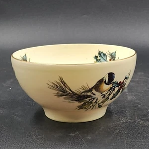 Lenox Wintergrüße Reisschale 5,75" Catherine McClung Weihnachten Stechpalme Vögel - Bild 1 von 9
