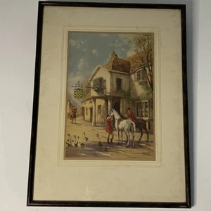 Vintage gerahmter Vernon Ward Druck "Eine kleine Anpassung" 44x33cm Wandbild  - Bild 1 von 14