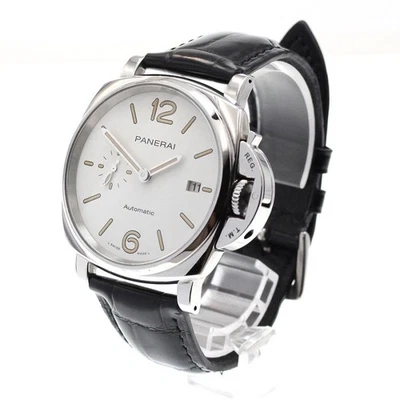 Correa de cuero OFFICINE PANERAI LUMINOR DUE 42 PAM01046 42 mm esfera blanca SS #C296 Foto 1 de 4