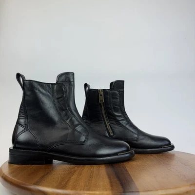 Novas Botas Casuais Femininas Zadig & Voltaire Laureen Couro Preto Tamanho UE 38 Novas Sem Caixa - Imagem 1 de 4