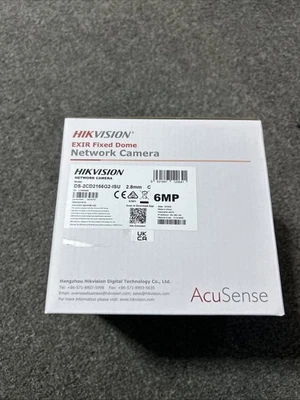 Hikvision 6 MP AcuSense Fixed IR Dome IP Network CCTV Camera  2.8 mm White - Image 1 of 4