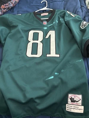 Camiseta deportiva Reebok auténtica Terrell Owens #81 Philadelphia Eagles verde talla 56 nueva con etiquetas Foto 1 de 3