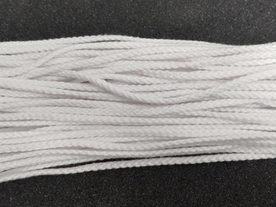 Cordón de algodón con cordón 4 mm - 25 yardas - ¡BLANCO HECHO EN EE. UU.! Foto 1 de 2
