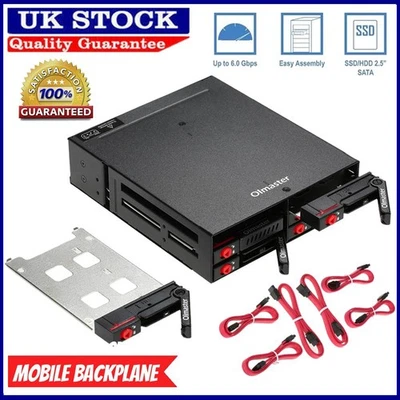 6-Bay Hot Swap Mobile Rack Backplane for ATA HDD SSD with Cooling Fan 6Gbps New - Image 1 of 4