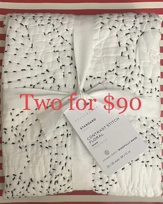 Falsa floral de punto en contraste Pottery Barn (estándar/8593739) Foto 1 de 4