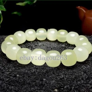 Zertifiziert Natürliche Afghanische Jade Grün Weiß Alt Form Perlen Eimer Perlen Armband - Bild 1 von 8